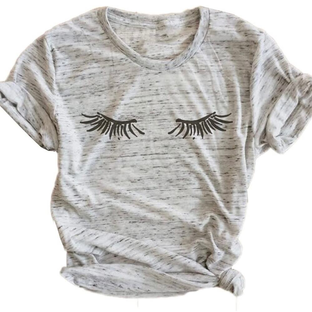 Eyelash Burnout Short Sleeve Top | Makeup Lady / Gal Tee